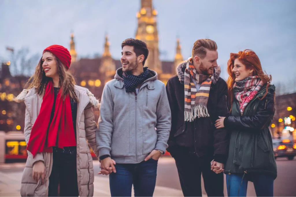 4 people on a double date