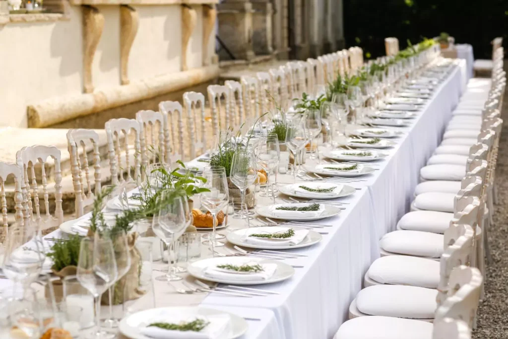a table set a wedding, symbolic of the wedding supper of the lamb