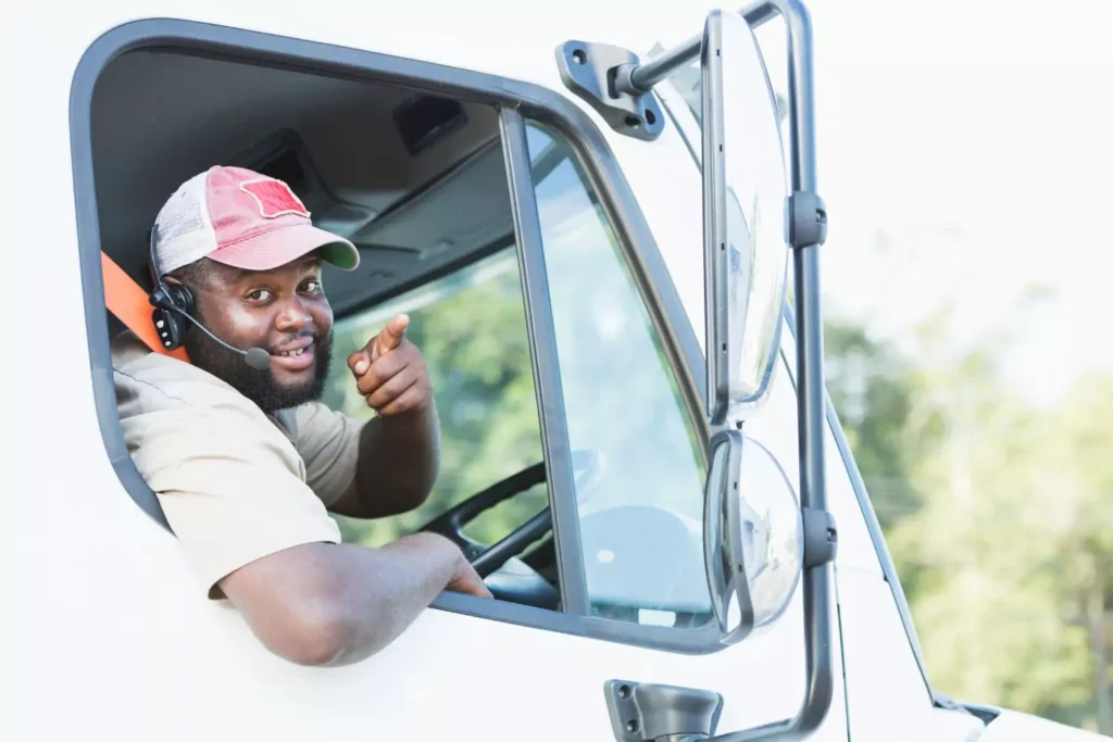 a man at work as a truck driver