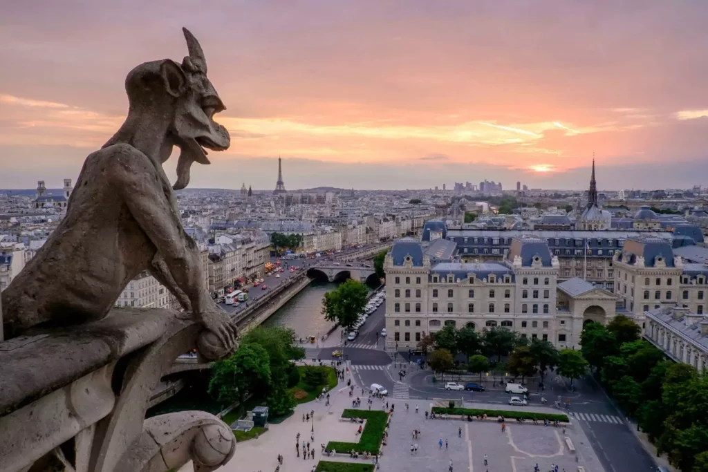 a gargoyle; a reminder that prayer is needed to fight in spiritual warfare