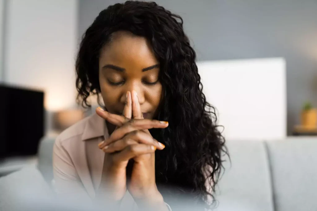 a woman praying for her future husband