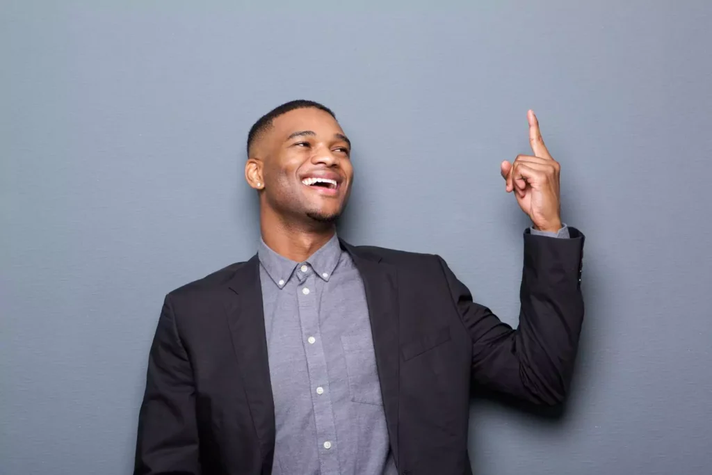 a young man in a suit
