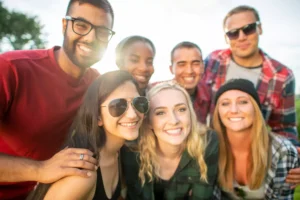 a group of people in a young adult ministry